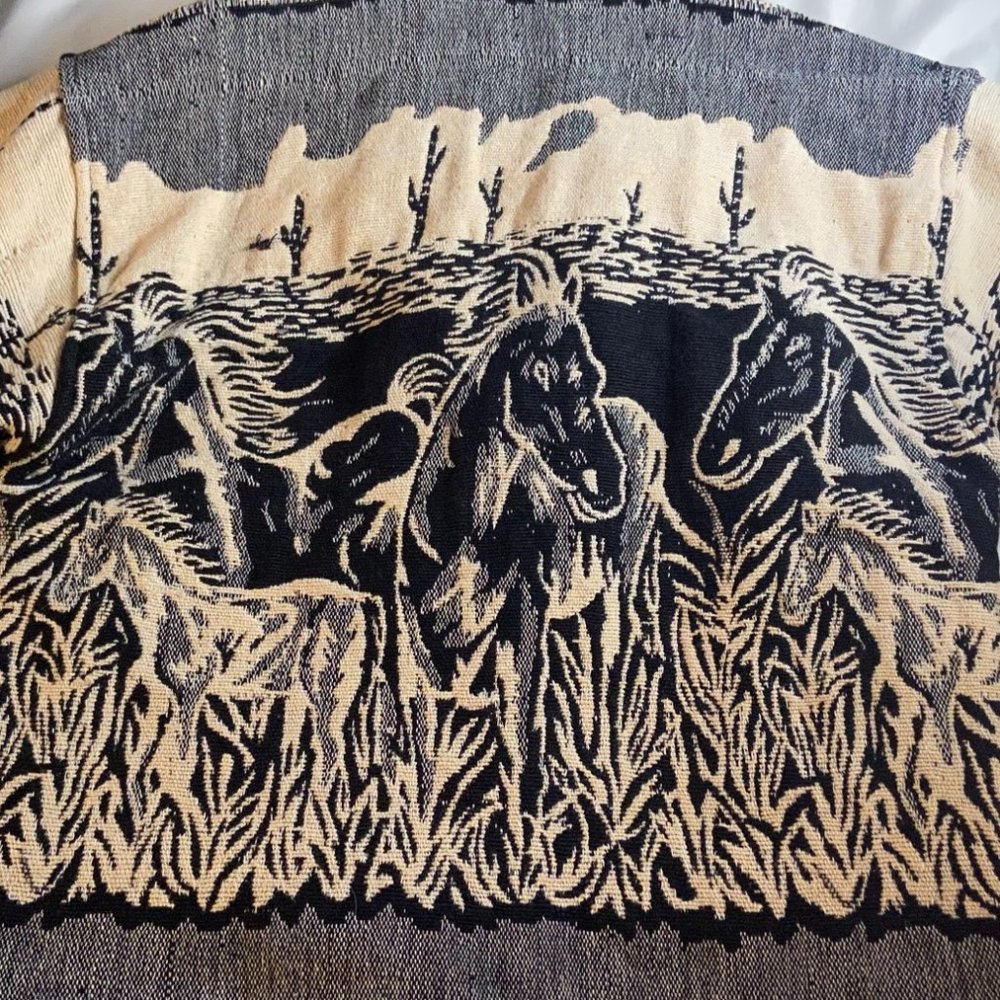 vintage | Silver Stream | Horse Woven Blazer | OS
